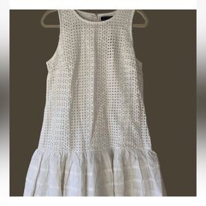 J.Crew White Eyelet sleeveless bridal Dress 3X